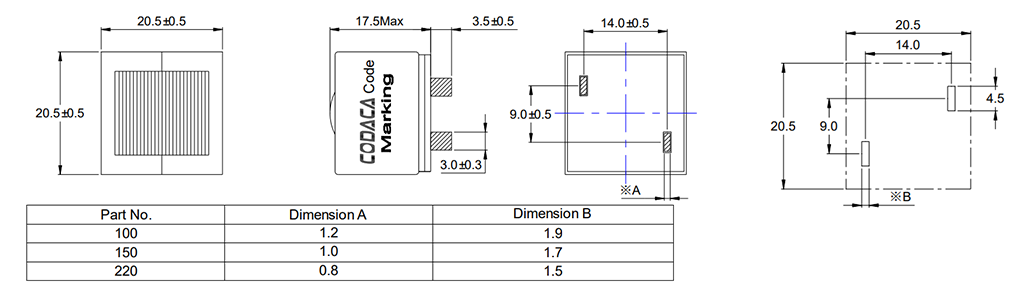 THT Compact High Current Power Inductor CPEX2020A THT Compact High Current Power Inductor CPEX2020A