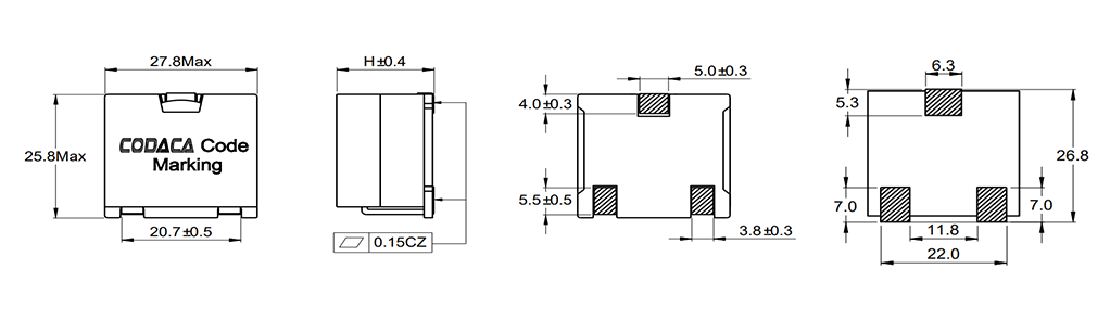 high current power inductor VSRU27 series high current power inductor