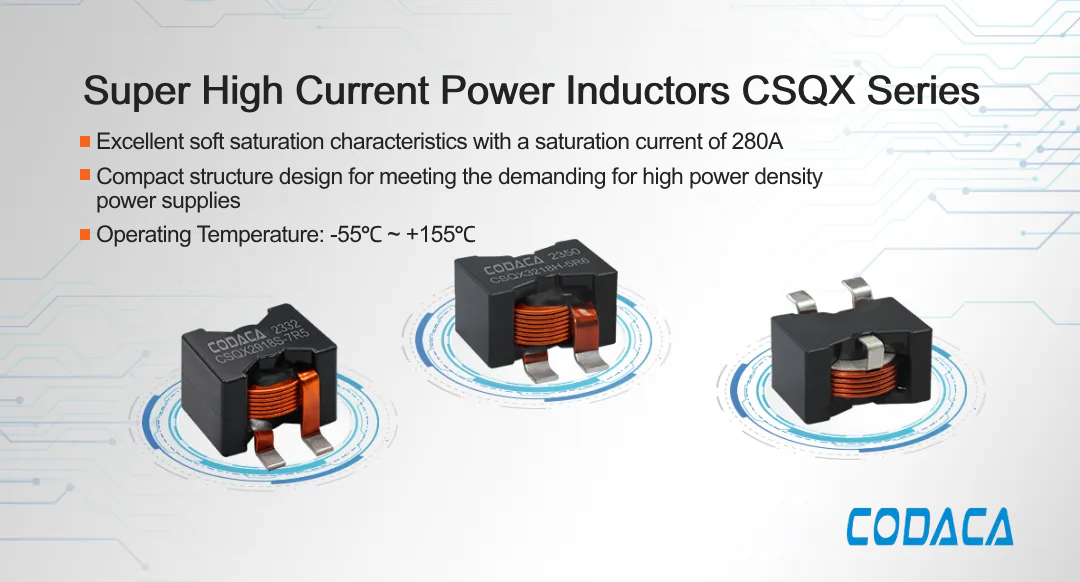 CODACA super high current power inductors CSQX series CODACA super high current power inductors CSQX series